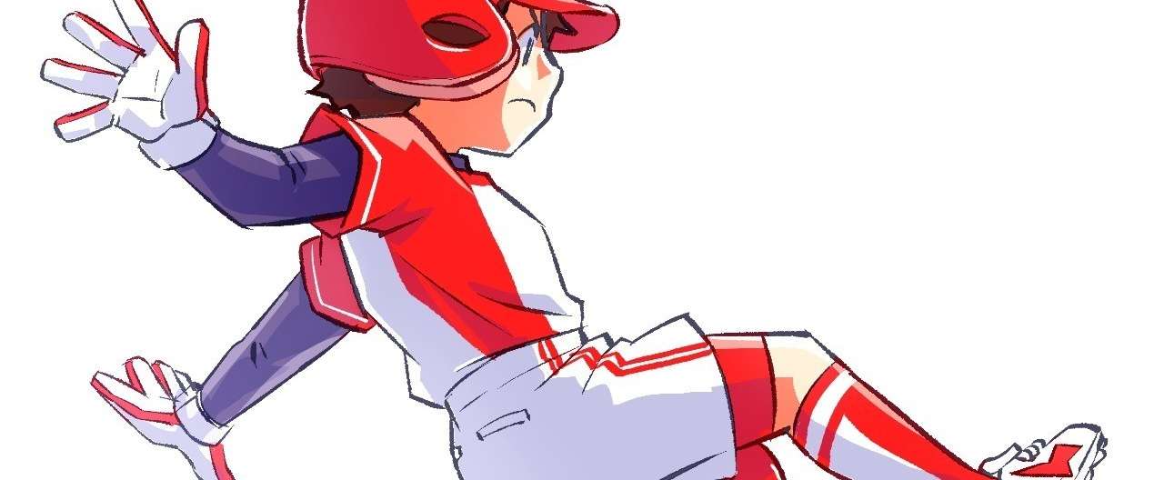 イラスト ソフトボールフリーイラスト スライディング 2ex Note
