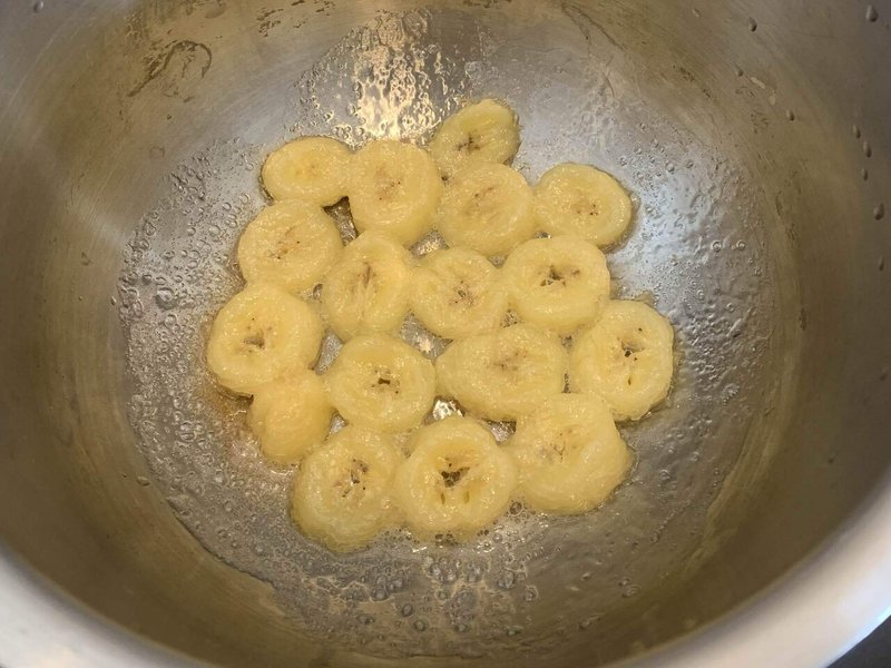 バナナのシロップ煮のかんせ