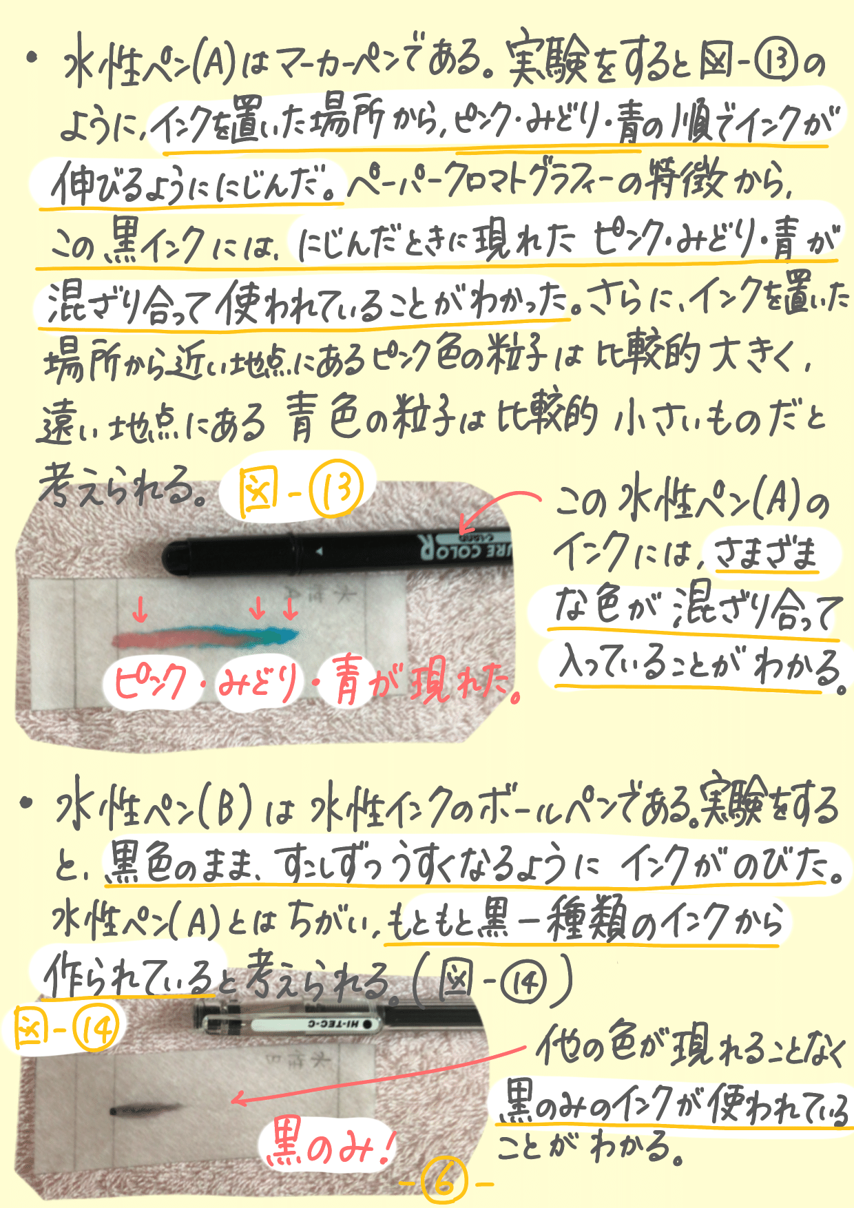 自由研究 水性ペンのインクをよーーーく観察してみよう ペーパークロマトグラフィー レポート ぽにょんちゃん Note 自由研究 水性ペンのインクをよーーーく観察してみよう ペーパークロマトグラフィー レポート ぽにょんちゃん Note