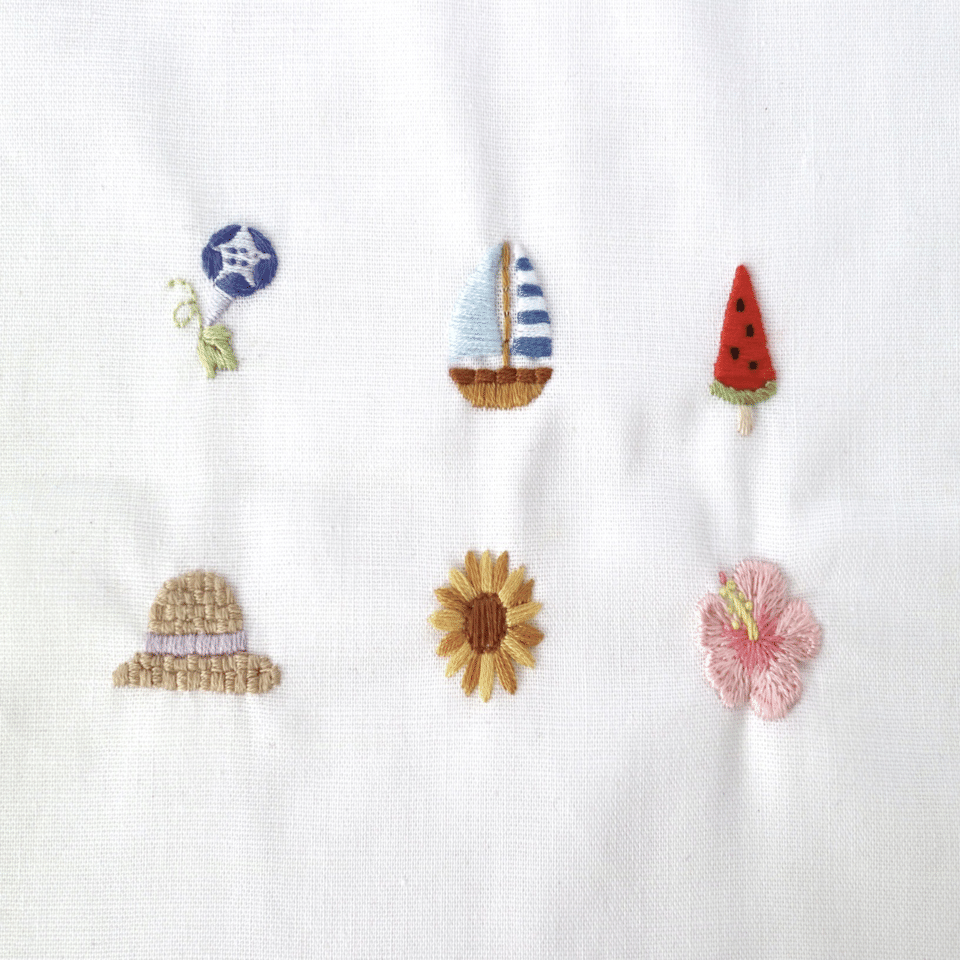 刺繍図案no 3 夏休みはお家で刺繍体験 Ace Embroidery Note