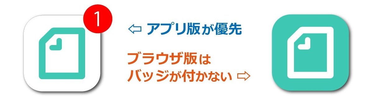 アプリ版とブラウザ版