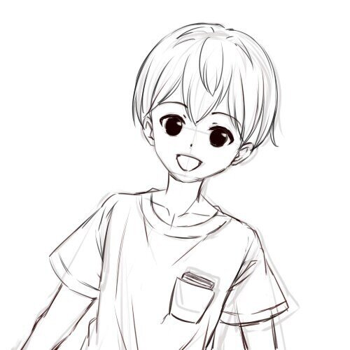 Saiで男の子を描くメイキング 水彩境界を活用 ミサキ Note