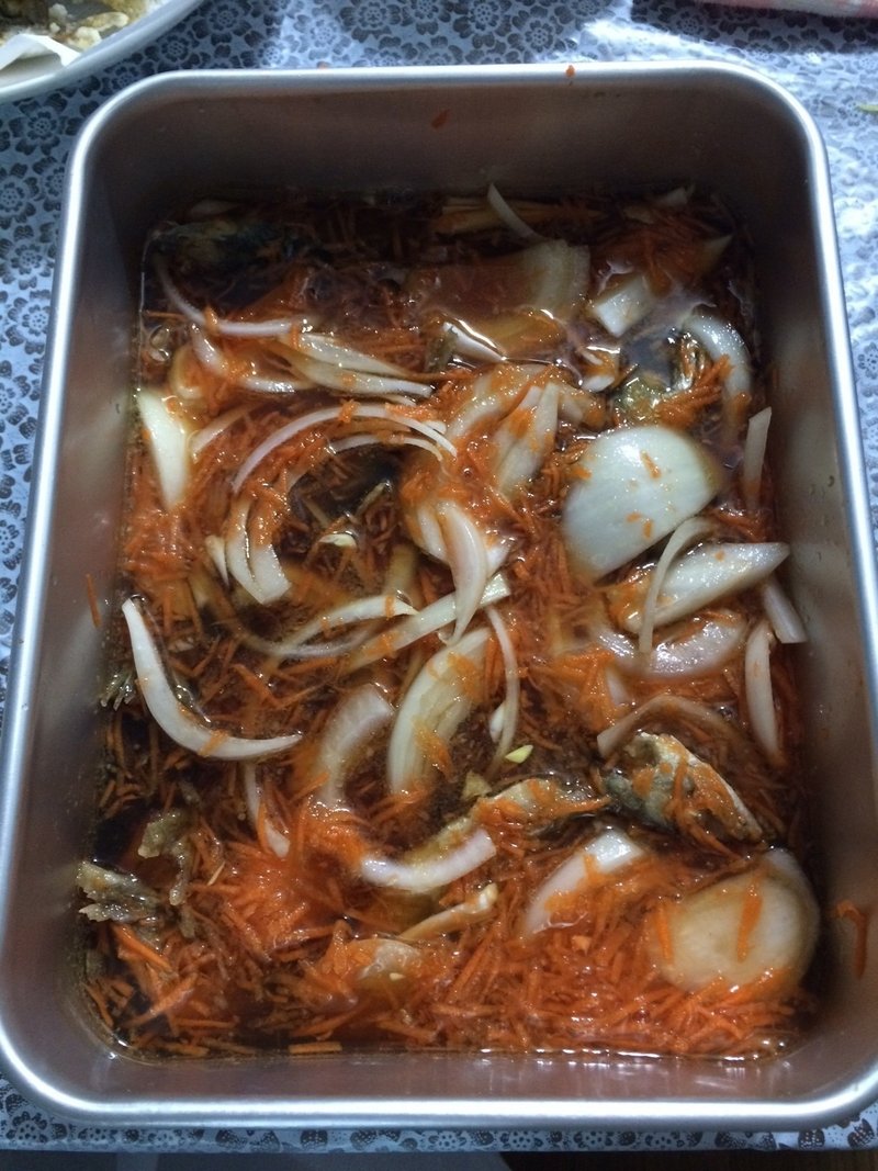 釣り手開き小鯖の南蛮漬け 竜田揚げ 遠藤鉄水のnote Note