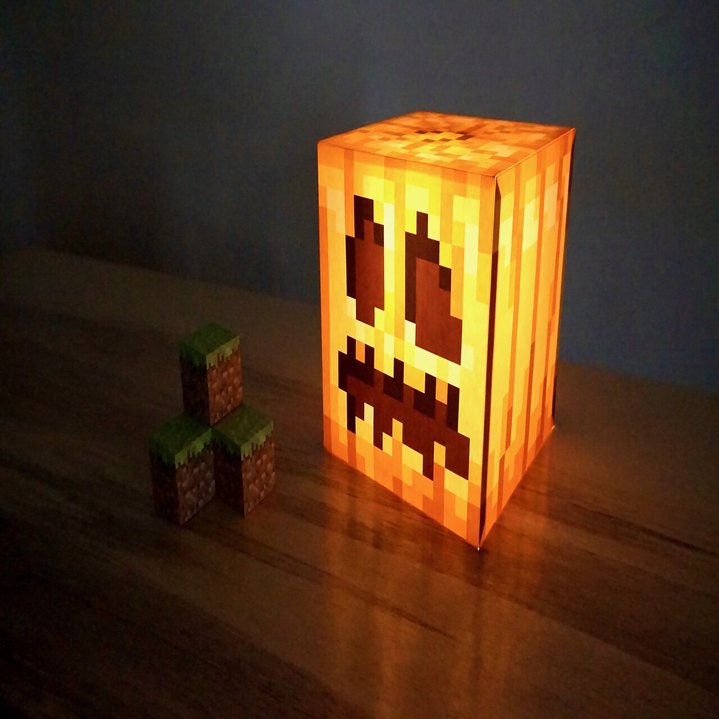 マイクラカボチャのランプシェード作ってみた Kamichika 神近 Note