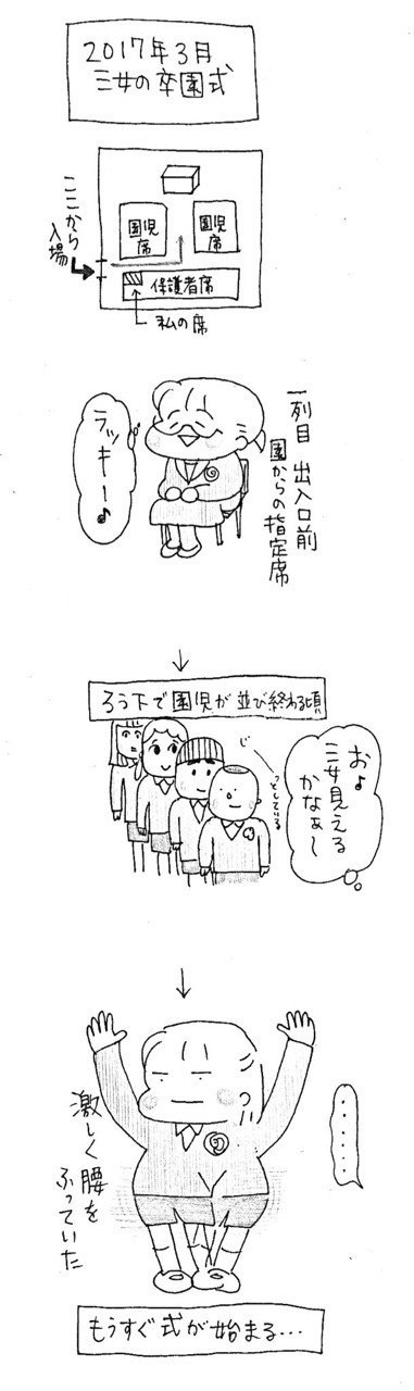 #三女 #三姉妹 #四コマ #漫画 #育児日記 #育児絵日記 #マンガ #幼稚園 #園児 #女の子 #6歳 #絵日記 #イラスト #卒園式
ブログ☞三姉妹とウフフの日々
yupiwapi.net