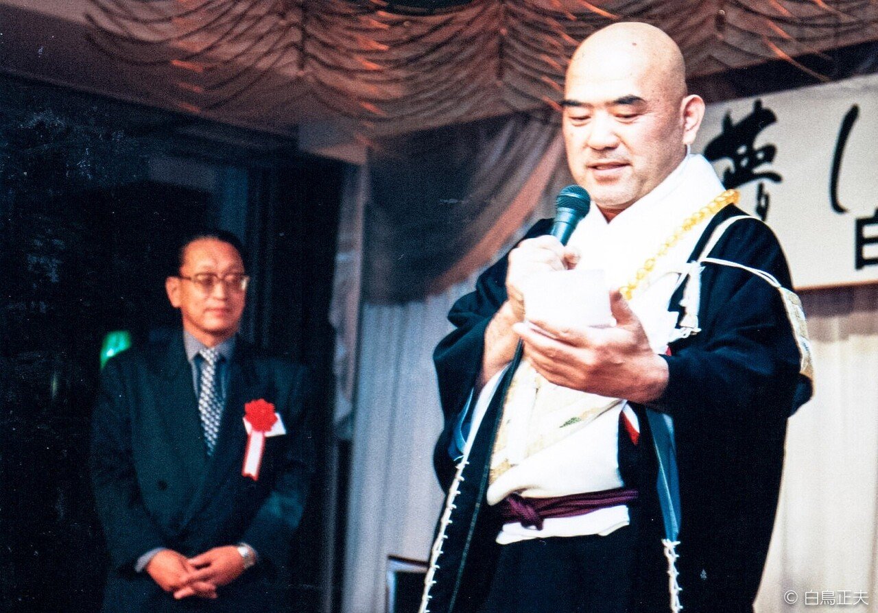 薬師寺貫主　安田暎胤　南無阿弥陀仏 白鳳伽藍再興に尽力、薬師寺長老の安田暎胤さん 玄奘三蔵を顕彰