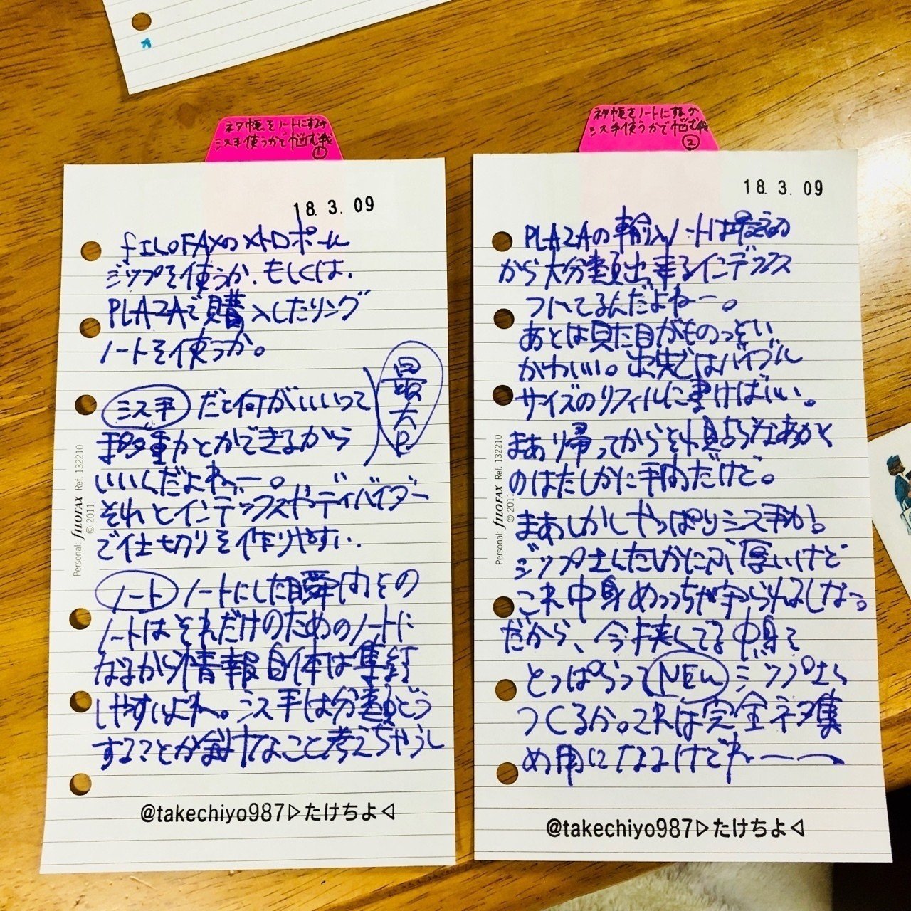 何でもインデックスつける たけちよ Takechiyo987 Note