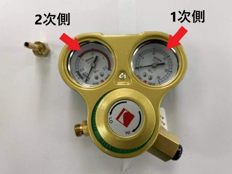 酸素ゲージ 見方｜ガス切断器 圧力調整器 エアーコンプレッサー 修理 