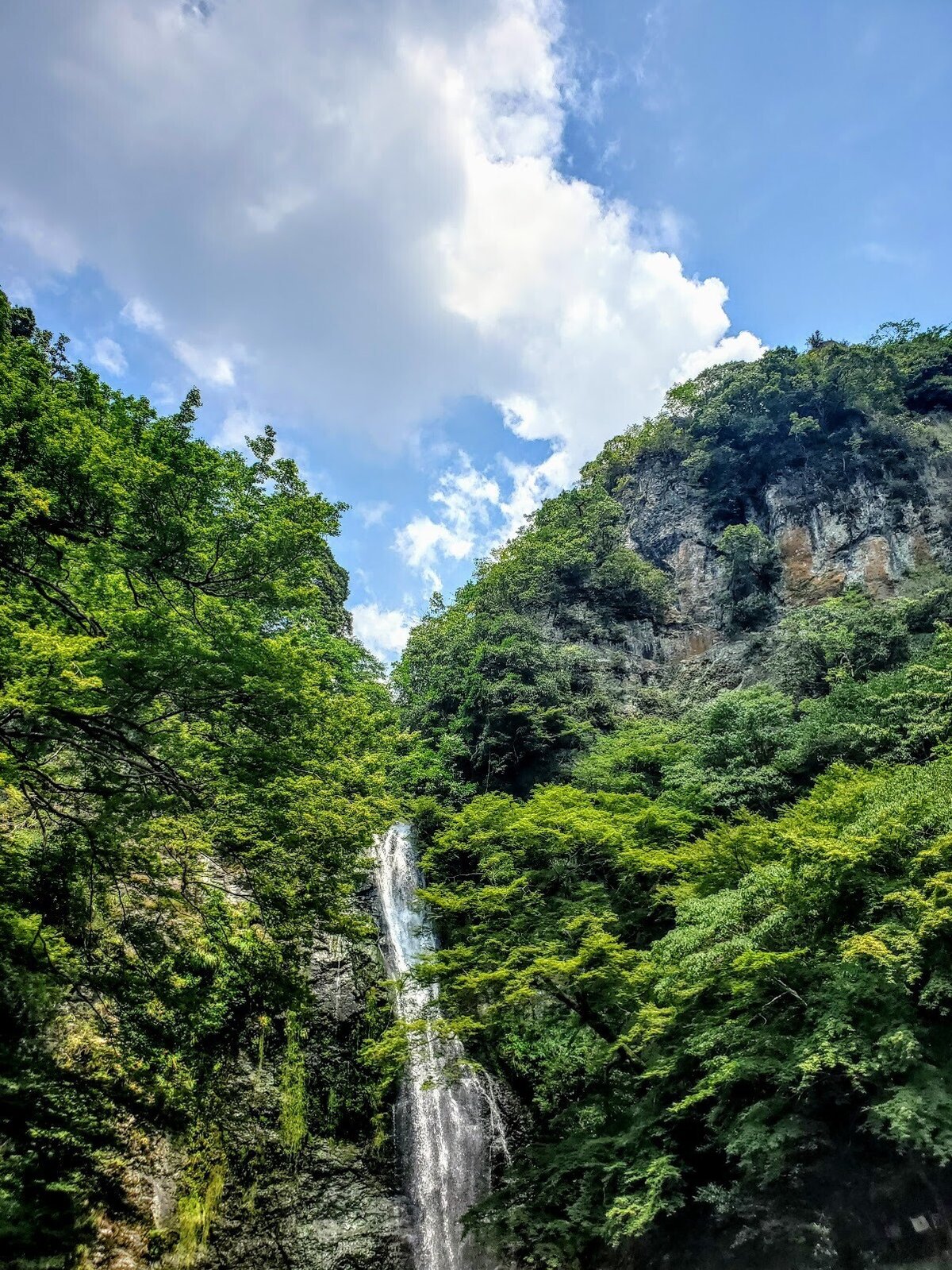 箕面　滝　空