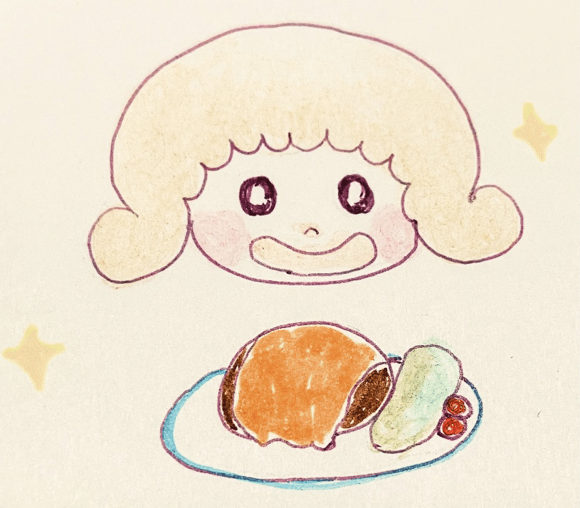 今夜はチーズオンハンバーグです つぶやき 夜ご飯 ハンバーグ イラスト 福望まろ Note