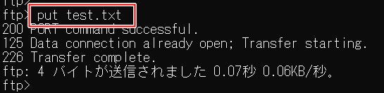 FTPサーバにログイン2