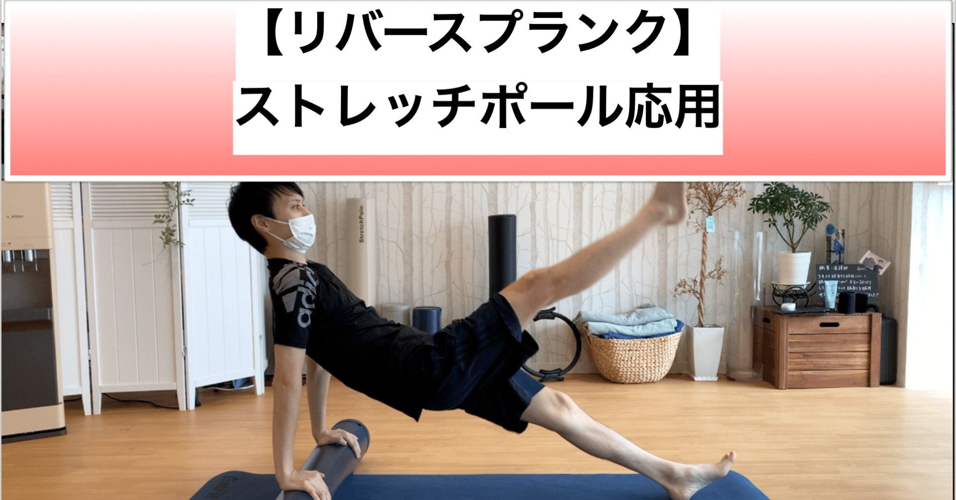 ストレッチポールを使用した【リバースプランク】｜山本和真 /Pilates