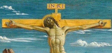 Mantegna,_Andrea_-_crucifixion アンドレア・マンテーニャ　磔刑図　イエス　JESUS