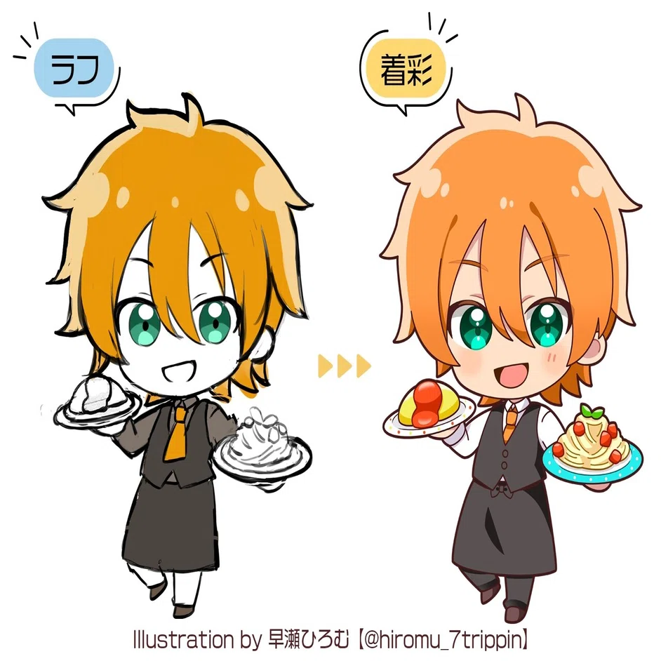 コラボカフェ Sdイラスト担当 早瀬ひろむ ｓｄイラストレーター Note