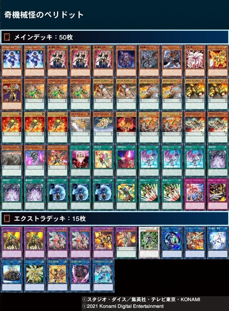 デッキ紹介 1 奇機械怪のペリドット きりてん Note