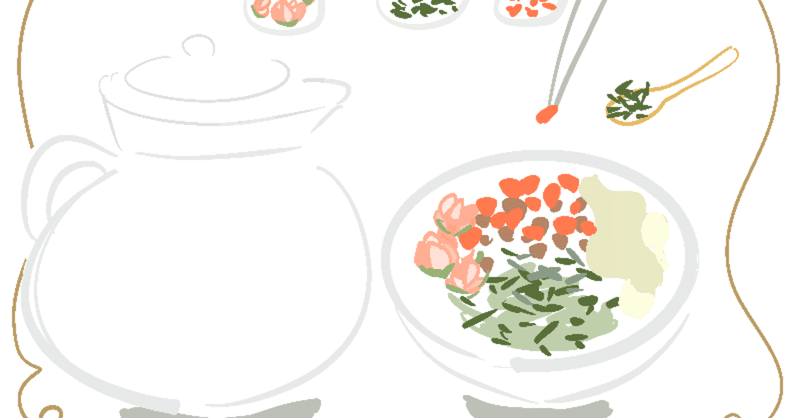 今日のイラスト「薬膳茶講座を体験してみた」描きました