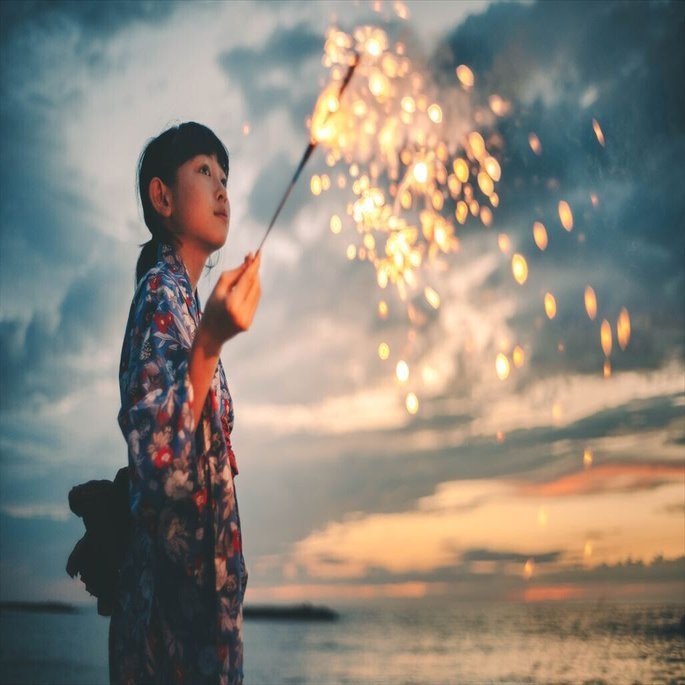 手持ち花火の玉ボケ写真の撮り方 レタッチ方法 Lightroom Kogame Note