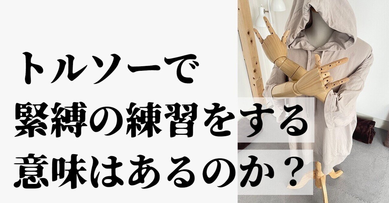 トルソーを縛ることに意味はあるのか?|縛師の雑記帳 〜たかせ秦之助による緊縛研究の記録〜