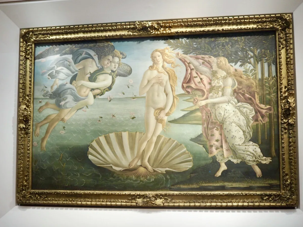 フィレンツェ 絵画 額装 アート 2枚セット フィレンツェの休日 #2 〜麗しのウフィツィ美術館で午後のひと時を