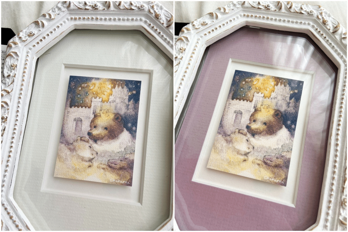 額装すると楽しいよ、『ARTs*LABoさんのATC用マット』｜HONOLOG