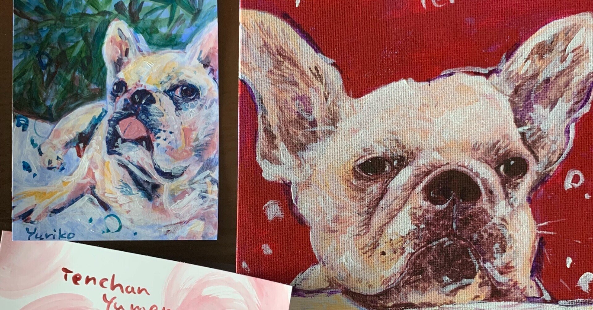 フレンチブルドッグ アクリル画 原画 絵画 F0号