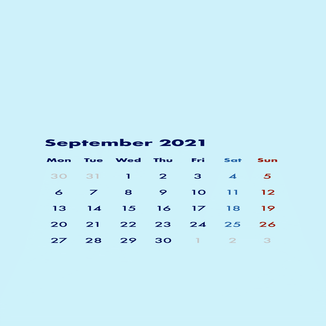 Iphone用カレンダー 21年9月版 無料配布 A Journal Note