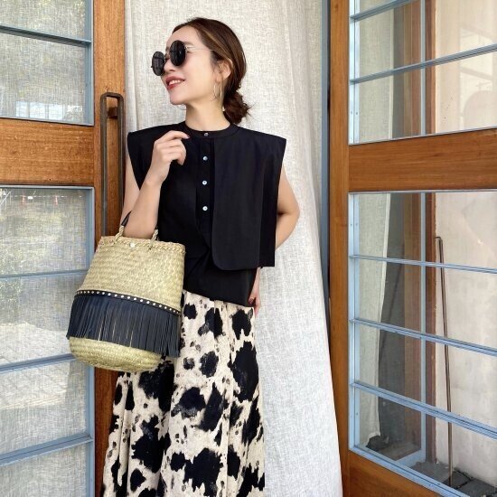 TVドラマ「理想のオトコ」 里々佳様着用「splash pattern flare  