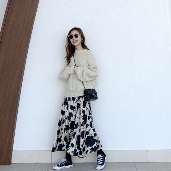 TVドラマ「理想のオトコ」 里々佳様着用「splash pattern flare  