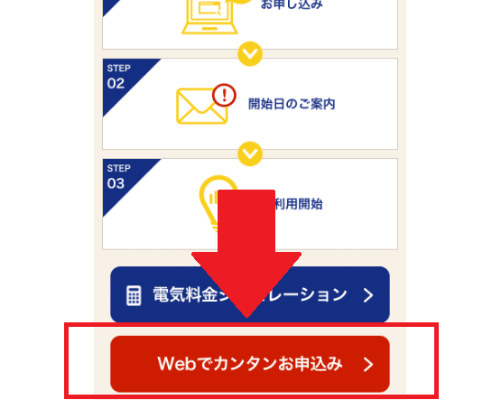 楽天でんき　申し込み①