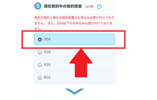 楽天でんき　申し込み⑥