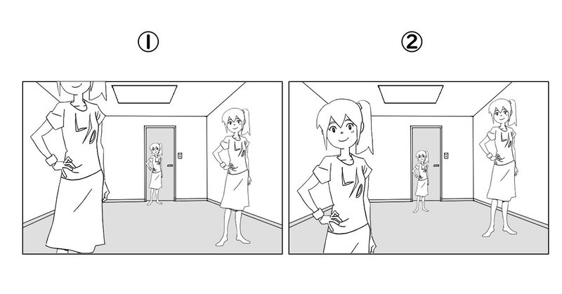 レイアウト アイレベルと対比 益山亮司 商業アニメ演出家 Note