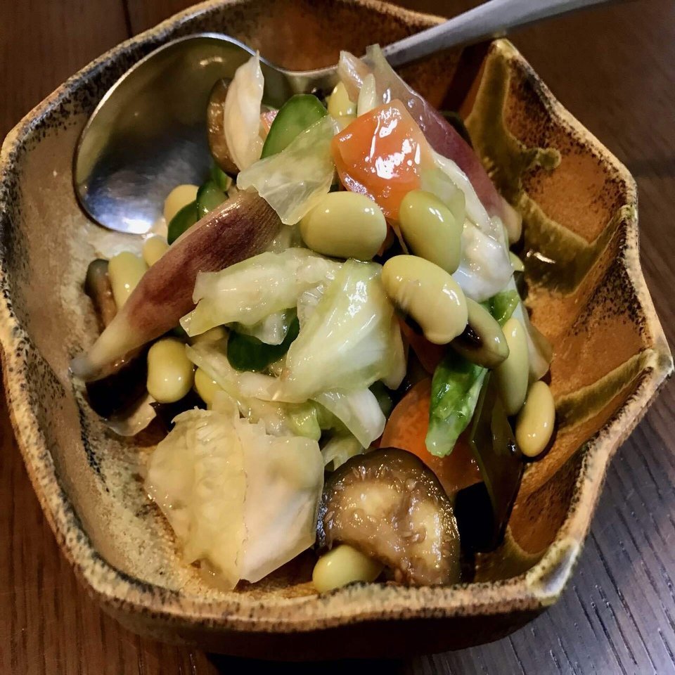 マイベスト常備菜 サラダ感覚で食べる青大豆と野菜の浅漬け マツダミキヲ 料理人 Note