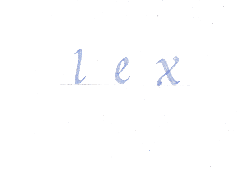 14 アルファベットの美文字 カリグラフィー イタリック体 小文字 L E X の美しい書き方 アルファベットおしゃれ文字の専門家 講師 アキラ先生 Note