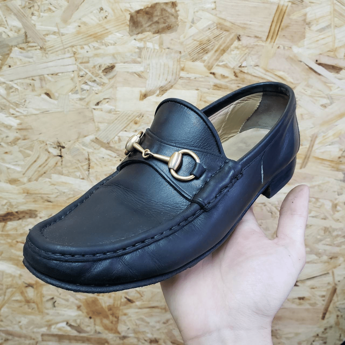 GUCCI Jordaan ヨルダーン レザーホースビットローファー (GUCCI