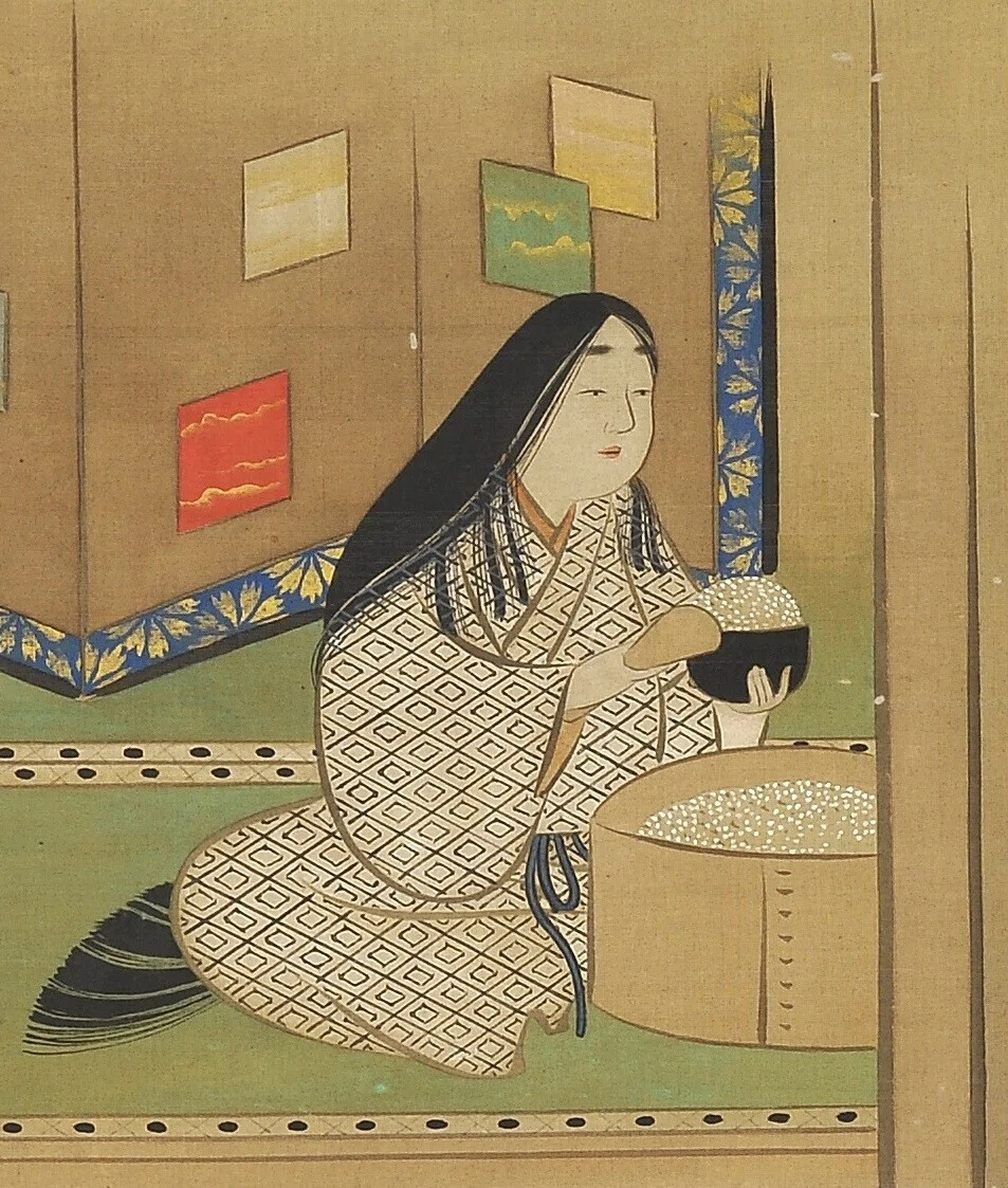 鈴木其一《伊勢物語図 高安の女》―その構図と「てんこ盛り」ごはん 
