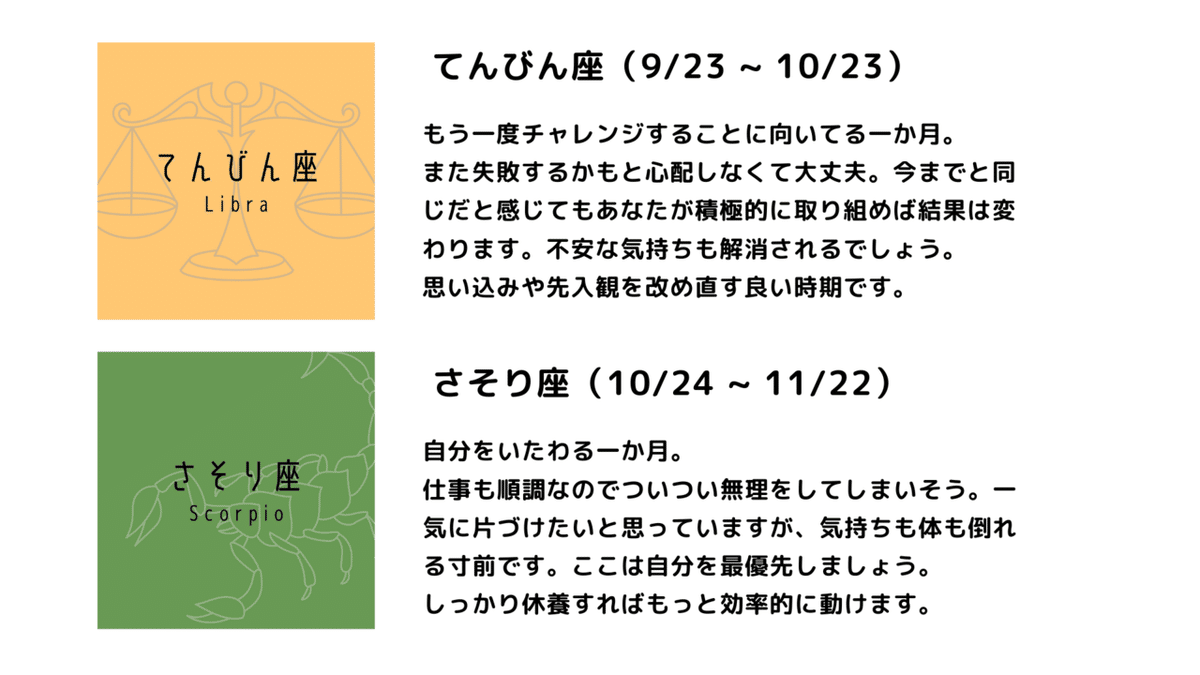 各星座の月占い (4)