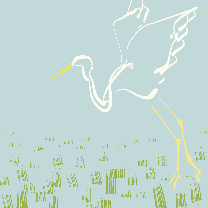 今日のイラスト 田園風景白い鳥 描きました みうちえ Note 今日のイラスト 田園風景白い鳥 描きました みうちえ Note