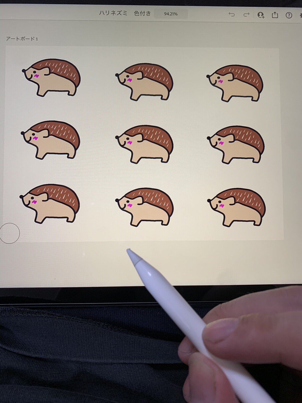 Instagramに投稿した クリップハリネズミの図版作成中 イラストレーター まだ使いこなせないから時間かかるー W 他のパターンも用意する予定 少しずつイラストレーターのスキルも上がるといいなー ごーや Note