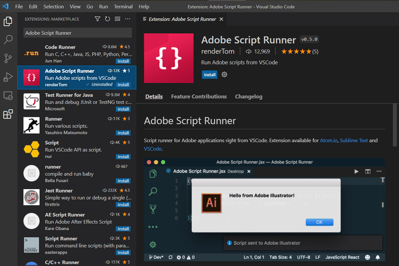 Adobe Javascript Visual Studio Code で開発環境を構築する 頻馬主義 Note
