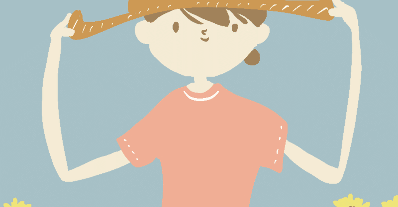 今日のイラスト「暑い夏に麦わら帽子」描きました