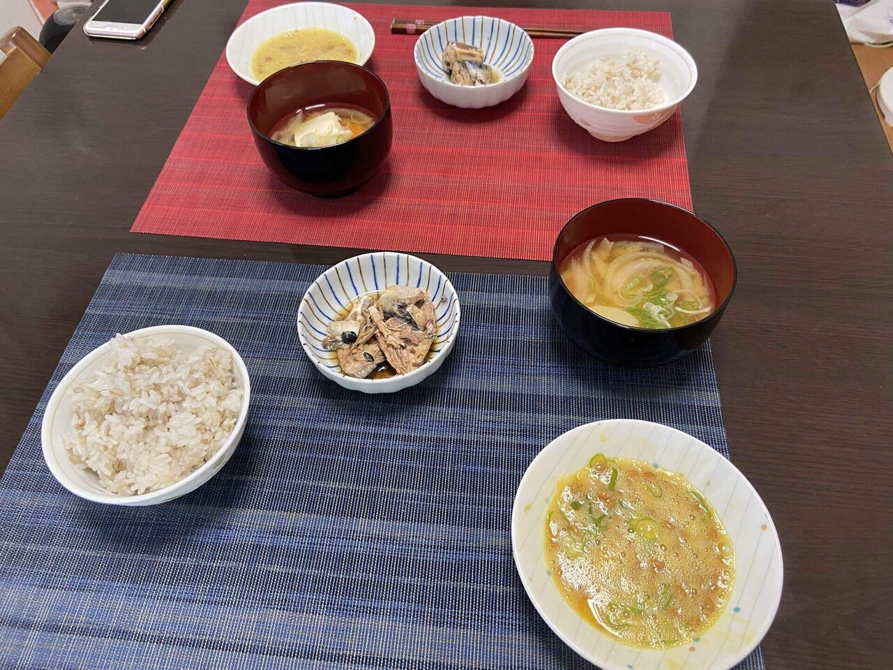 今日の朝食です 妻がさばの水煮 納豆 味噌汁を用意してくれました 和食は体に良いそうです 今日は庭の柿の木の消毒をしました 昼間は暑くなりました 昼食はパン屋に行って明太子のフランスパンとチー こうやん Note