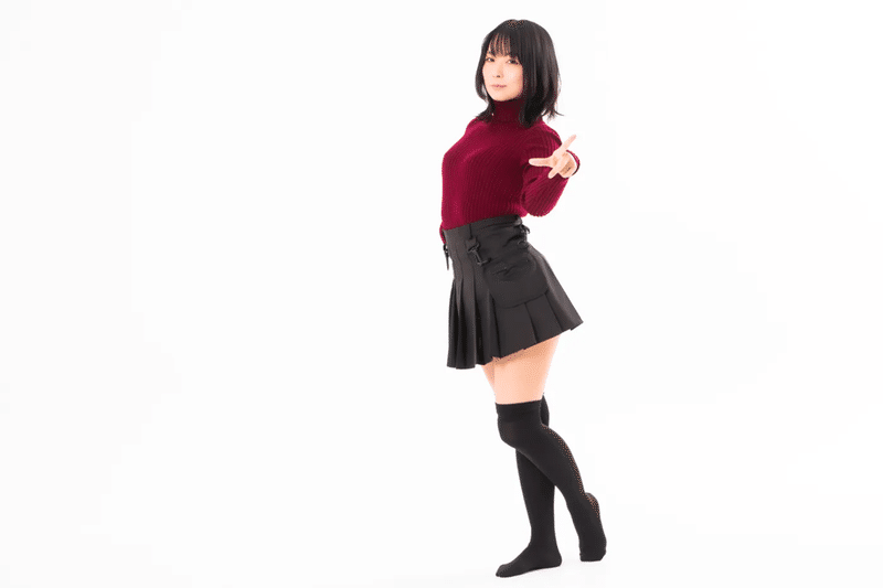女性 指差し