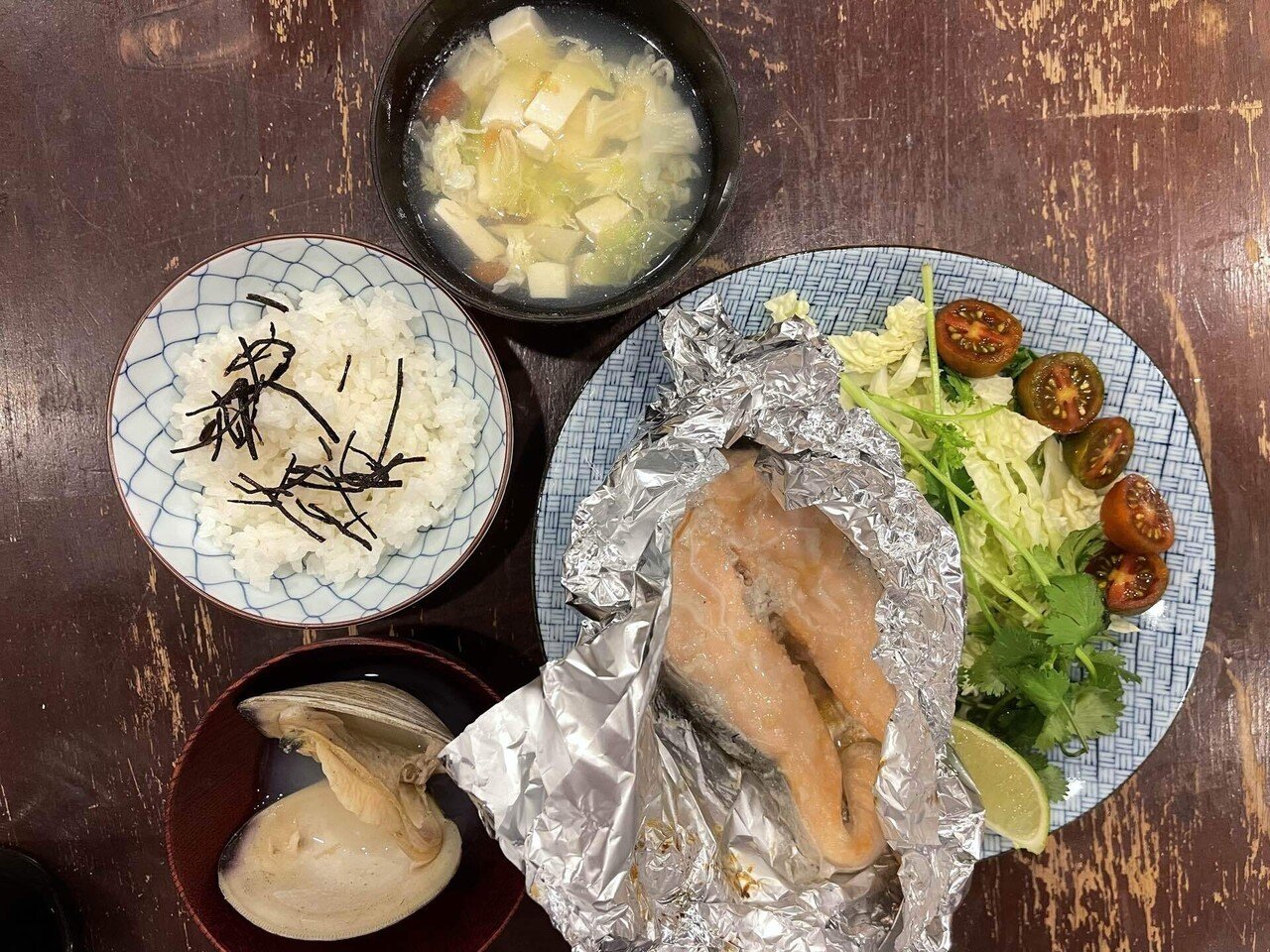 シャケの塩麹焼き定食 Senri Oe 大江千里 Note