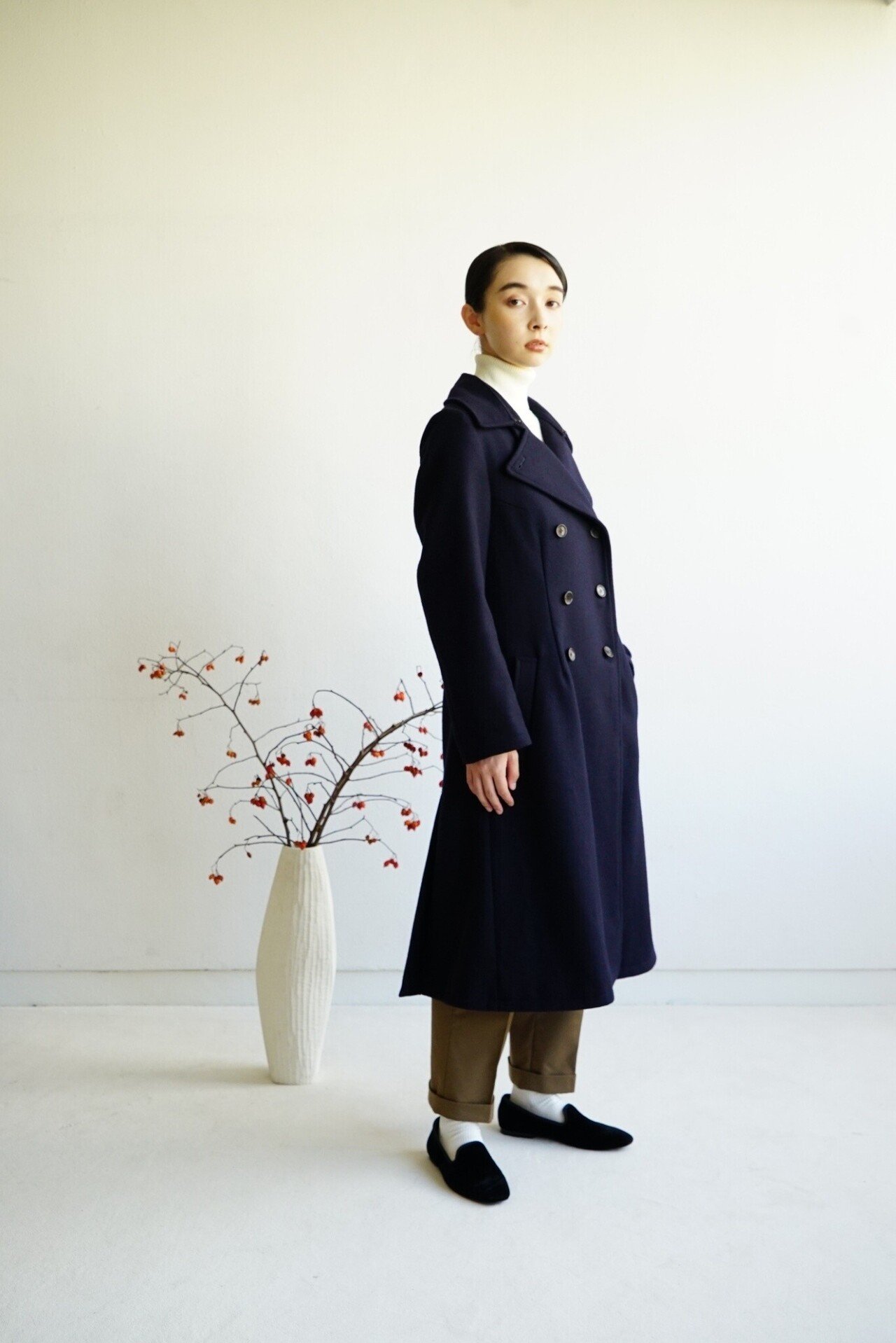 foufouメルトンダブルコートsサイズ(melton double coat)