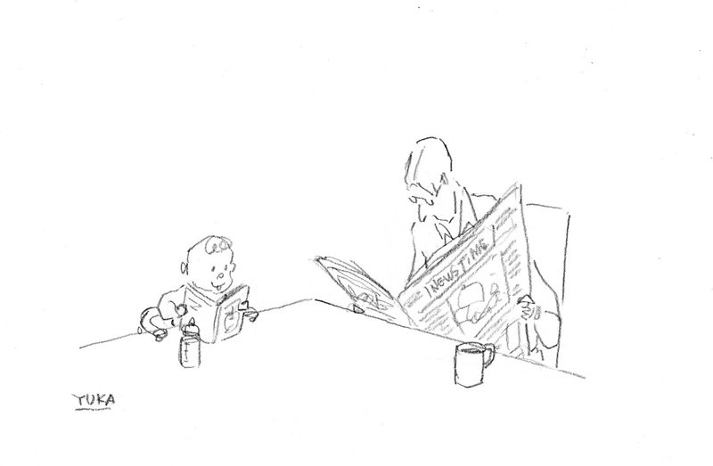 子育て1コマ漫画エッセイ 年中無休 No 09 絵本の時間 子育て新聞 Note 子育て1コマ漫画エッセイ 年中無休 No 09 絵本の時間 子育て新聞 Note