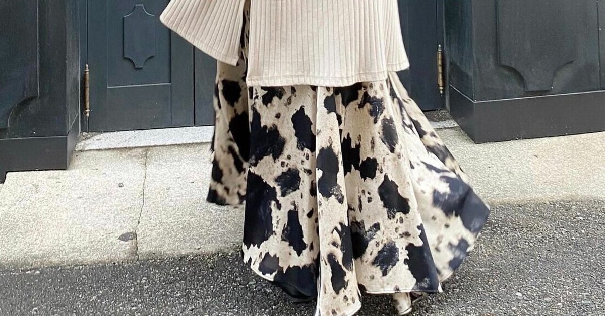 ABEMA Prime」 穂川果音様 大人気うずら柄スカート着用 「splash  