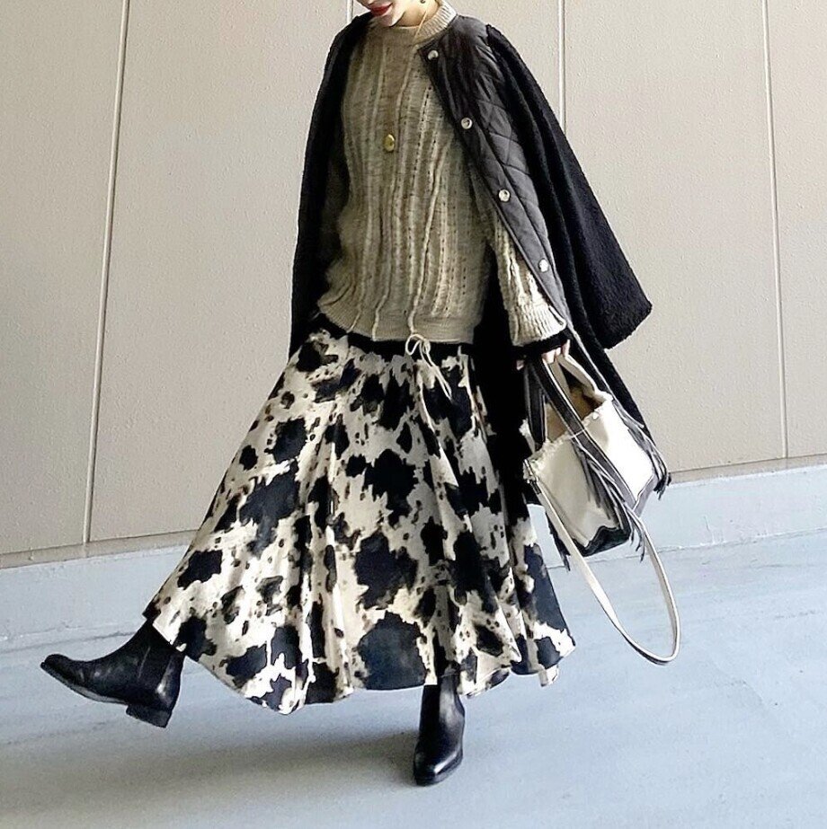 ABEMA Prime」 穂川果音様 大人気うずら柄スカート着用 「splash  