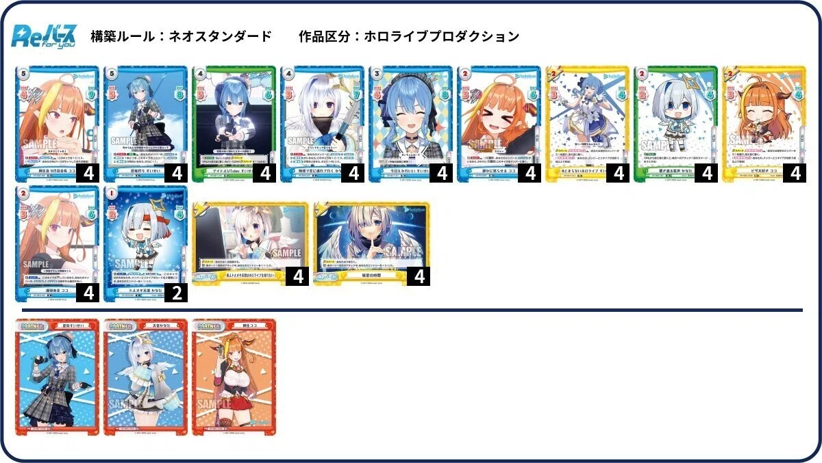 Reバースデッキ紹介】ホロライブスペシャルセット0期＆4期使ったデッキ