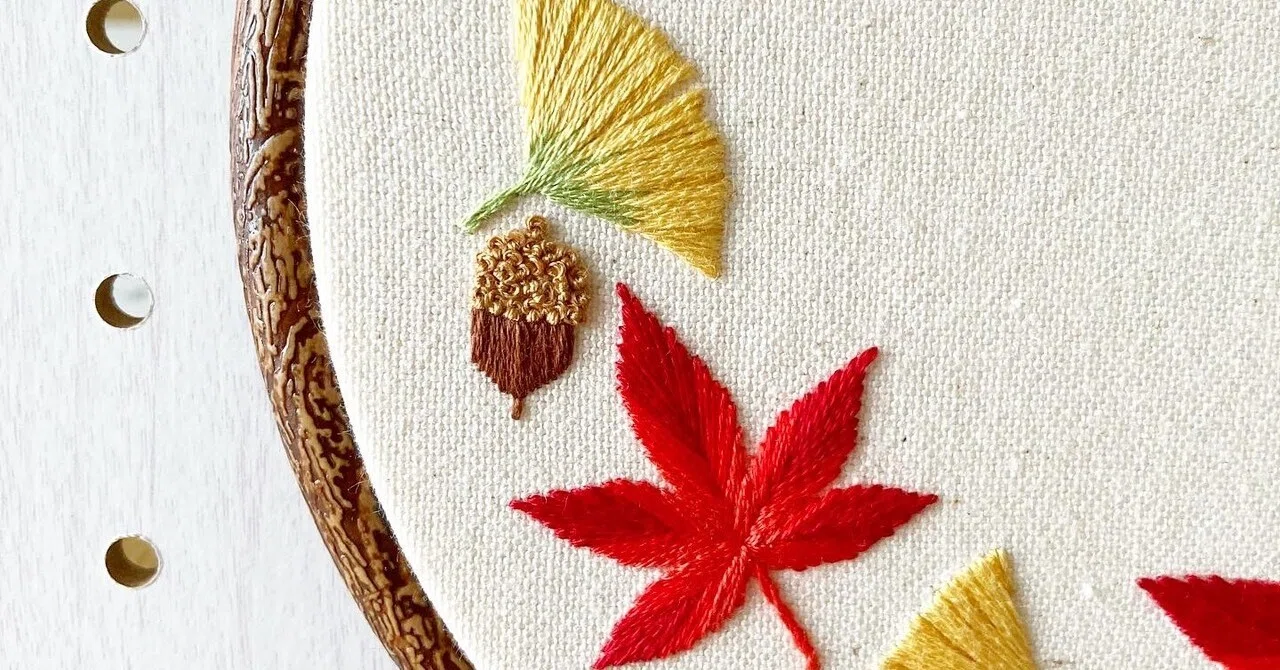 秋の色って何色？｜はなこまち/刺繍作家
