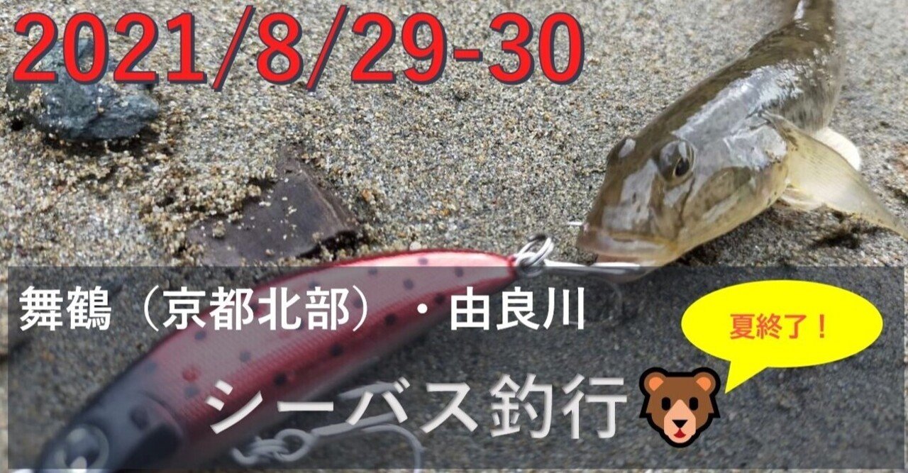 21 8 29 舞鶴 由良川シーバス釣行 もげ太郎 Note